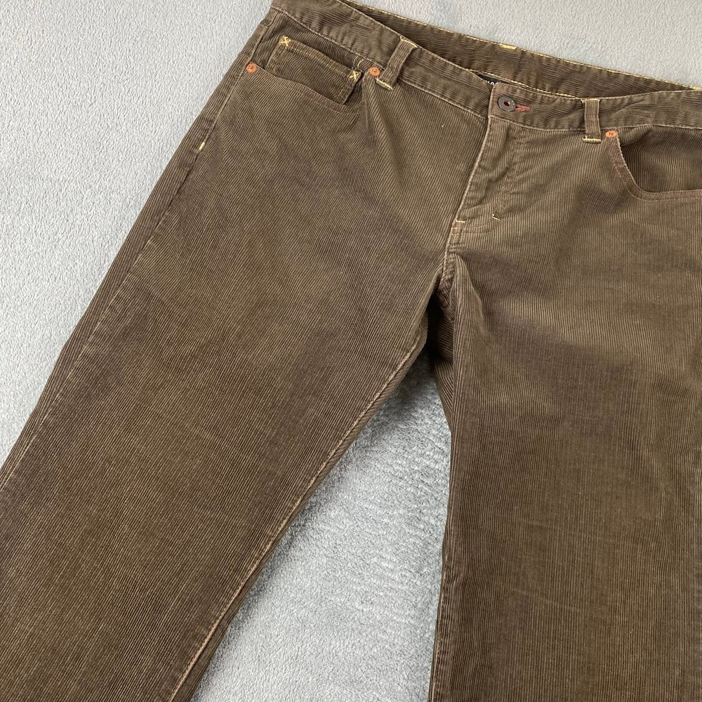 Polo Jeans Co Ralph Lauren Womens 12 35x32 Corduroy Pants Brown Flare Mid Rise